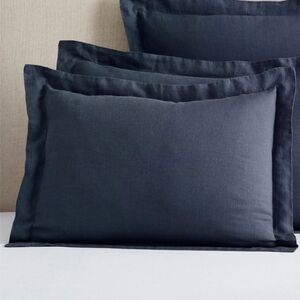 1 New CALVIN KLEIN 100% ITALIAN LINEN Euro sham DEEP INDIGO BLUE